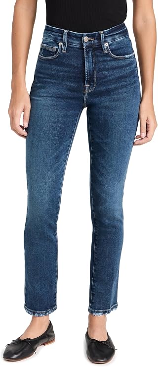 Good American Women's Good Legs Straight Jeans, indigo511, 15
