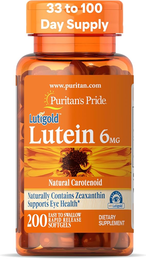 Puritan's Pride Premium LutigoldTM Lutein Carotenoid 6mg with Zeaxanthin
