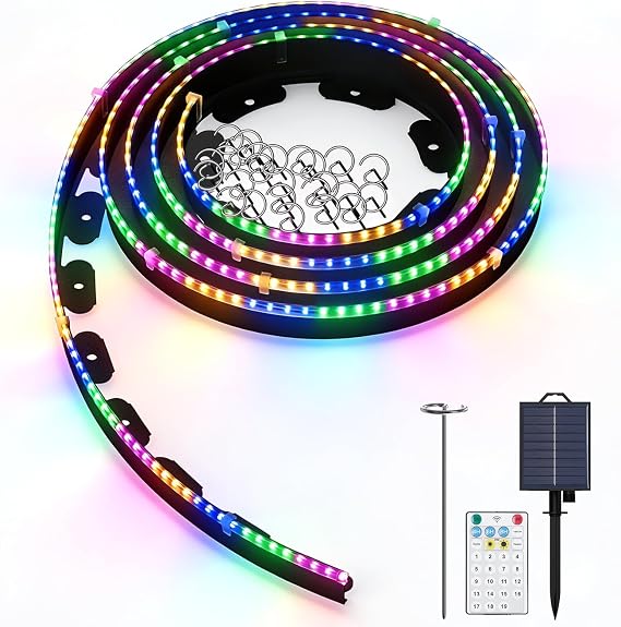 Landscape Edging with Solar String Light, 10FT, 2in Depth, Timer