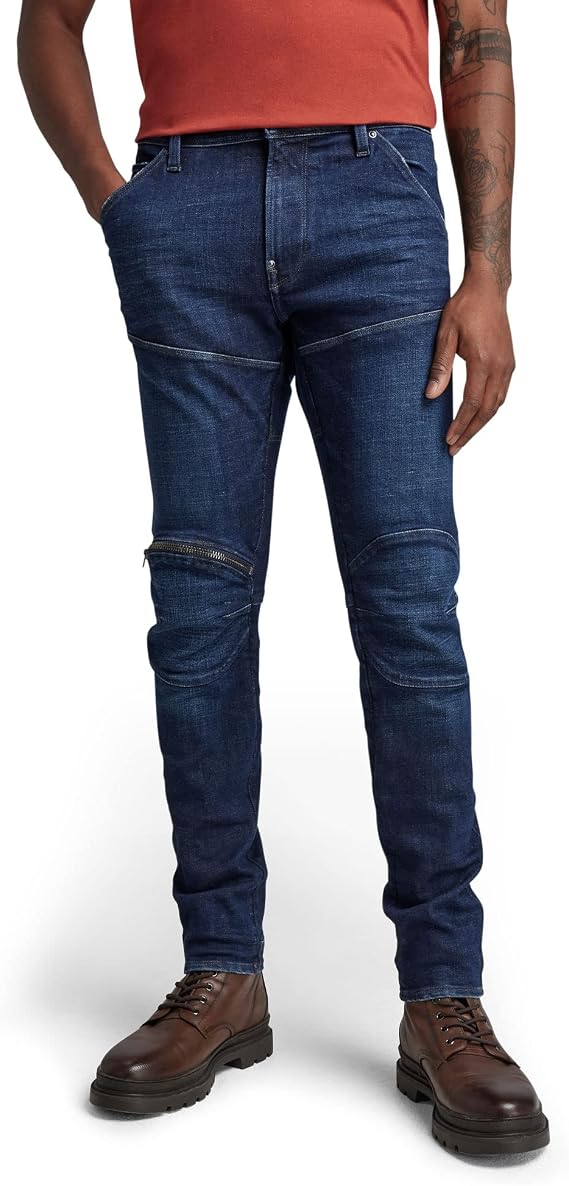 G-STAR RAW Men's 5620 3D Zip Knee Skinny Jean, Worn in Ultramarine, 36W x 32L