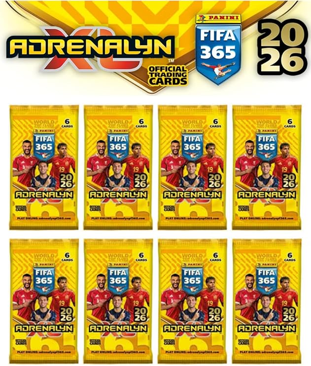 Lisanslı Panini Adrenalyn XL FIFA 365 2026 Booster 6 Paket, 36 Kart