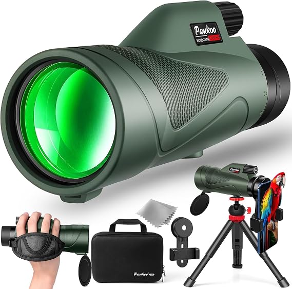 12x60 HD Monocular Telescope for Adults high Powered |  with Smartphone Adapter Tripod Hand Strap | Suitable for Bird Watching Sports Hiking Traveling