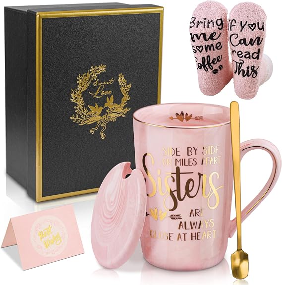 Sister Birthday Gifts, Sister Gifts from Sisters Brothers, 14oz Ceramic Mug