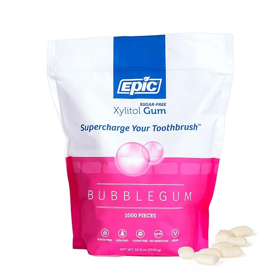 Epic Xylitol Bubblegum Gum, 1000 Pieces