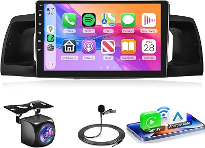 Rimoody 2G64G Android Car Radio for Toyota Corolla 2007-2012 Car Stereo Wireless Carplay Android Auto GPS Navigation WiFi 9 Inch Touch Screen Mirror Link Bluetooth FM RDS SWC  Backup Camera
