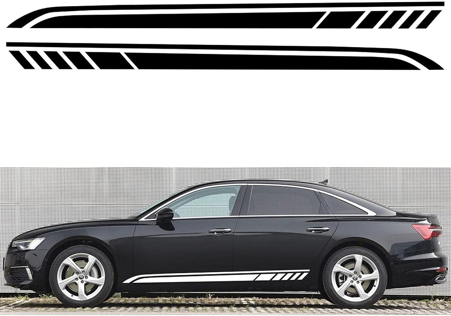 Car Door Side Skirt Stickers Car Side Door Sticker, for Mercedes Benz W205 W204 W203 C Class C180 C200 C300 C63 Coupe C43, Car Side Stickers and Decals DIY
