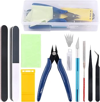 10Pcs Model Tools Craft Set Modeler Building Kit for Basic Model Assembling, Building and Repairing