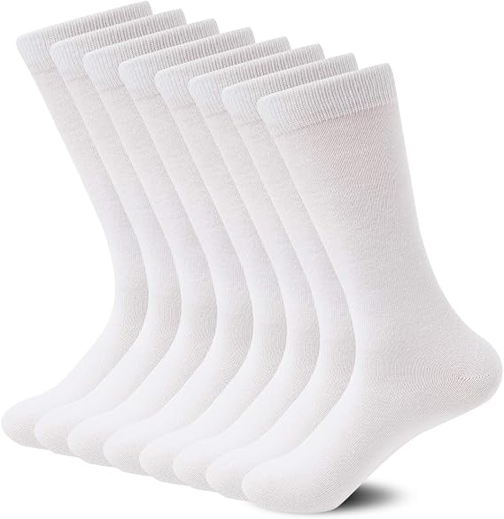 Sock Amazing Unisex Bamboo Rayon Socks Super Soft Black Crew Socks 8 Pack