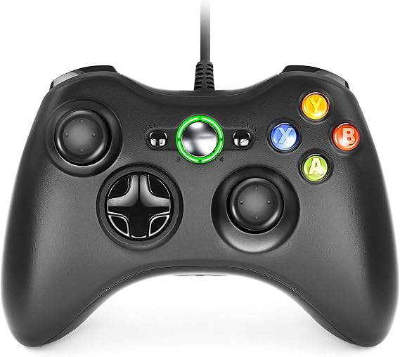 Controller for Xbox 360, Gamepad Joystick with Cable, USB Gamepad Wired Controller, PC Wired Joypad Game Controller, Ergonomic Design Game Controller Supports Xbox 360 PC Windows 7/8/10
