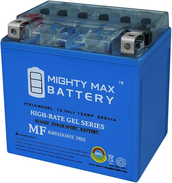 Mighty Max Battery YTX14-BS GEL Replacement Battery for Shido YTX14-BS