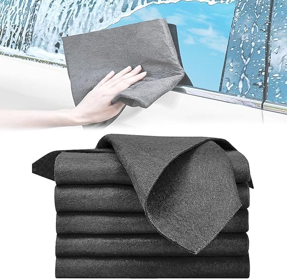 5Pcs Cleaning Cloths - Microfiber Magic Cleaning Wipes, Cleaning Wipes, Magic Cleaning Cloth, Window Cleaning Cloth (Black)