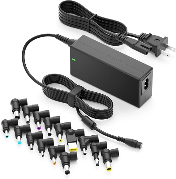Powseed 65W 45W Universal Laptop Charger for HP Dell Samsung Sony Acer Asus Toshiba ThinkPad Fujitsu Notebook Ultrabook Laptop Power Cord Replacement 18V 18.5V 19V 19.5V 20V DC Power Supply AC Adapter