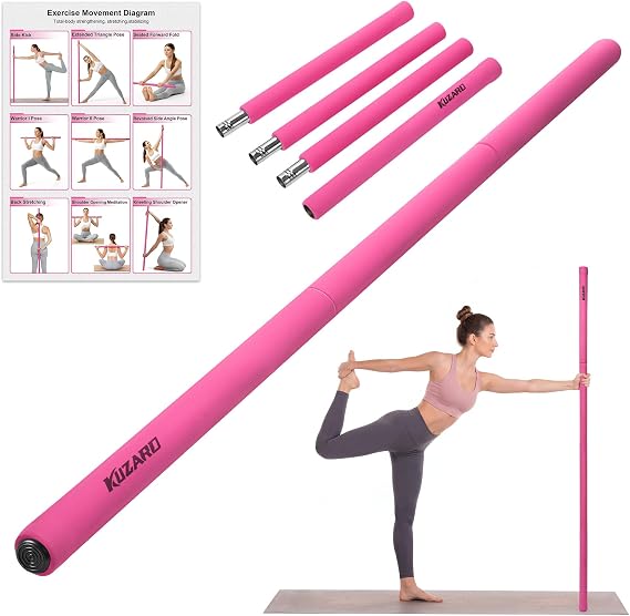 Yoga Stick, Mobility Stick for Stretching, Adjustable Exercise Stick