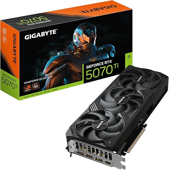Gigabyte Vga Nvidia 16gb Gddr7 Rtx5070ti Windforce Oc Sff Gv-n507twf3oc-16gd 256bit/3xdp/1xhdmi/3xfan