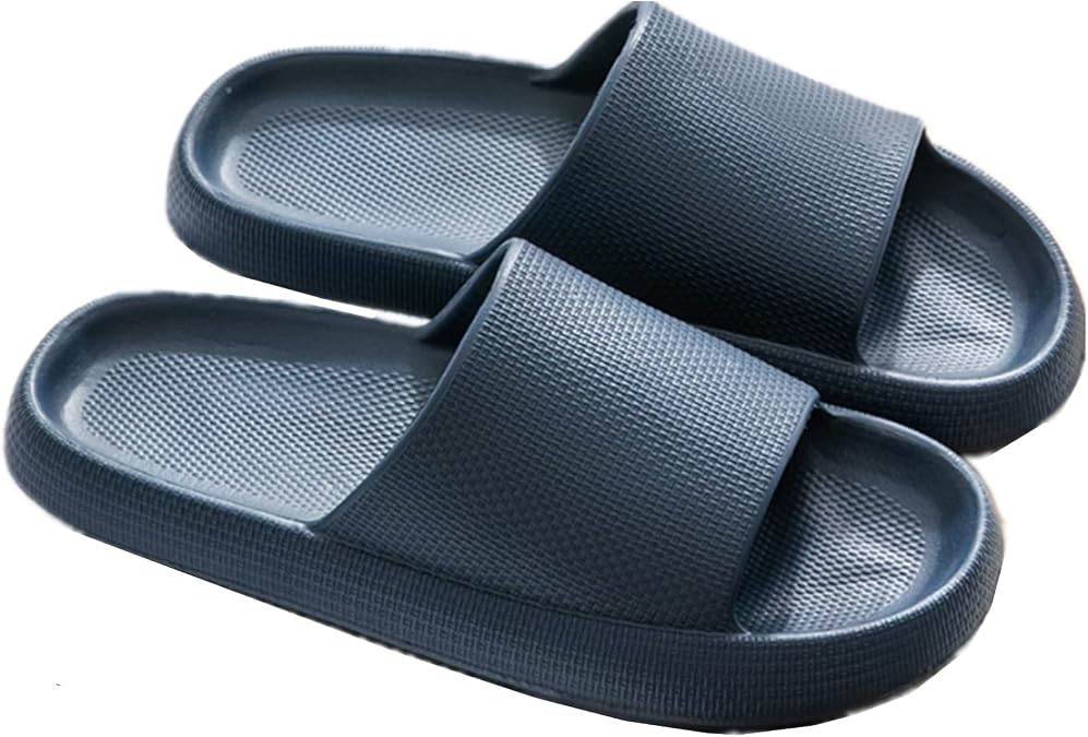 Cloud Slides for Women Men Pillow Slippers Non-Slip Bathroom Shower Sandals Soft Thick Sole Indoor and Outdoor Slides, Soft Comfortable Platform Open Toe Shoes