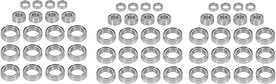 60Pcs Ball Bearing Set BE001 BE002 BE003 for JLB Racing CHEETAH 11101 21101 J3 Speed 1/10 RC Car Spare Upgrade Parts
