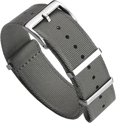 WATCHGECKO Swiss Quality Signature Military Nylon Watch Strap. Nylon Mens Replacement Watch Strap. Rugged, Quick-Drying and Secure Wristwatch Strap for Outdoor Activities - 18mm, 19mm, 20mm, 21mm, 22mm