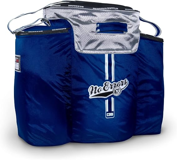 No Errors Coaches Ball Buddy Baseball Coach Bag - Heavy Duty Baseball Equipment Bag for Coaches with Built-in Cooler - Holds 6 Gallon Bucket of Balls and Coaching Equipment