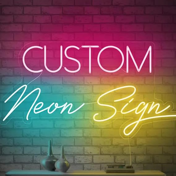 Custom Neon Signs,Personalized Large LED Neon Signs, Personalized Name Neon Lights Sign for Wall Decor Bedroom Wedding Birthday Party Bachelorette Party Bar Shop Logo Decorations Birthday Gift