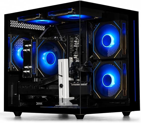 Gaming PC Desktop Ryzen 7 5700X, GeForce RTX 5060, 1TB NVME SSD | 16GB DDR4 RAM, Prebuilt Tower Computerfor AAA Gaming, Streaming, Editing & Home Office