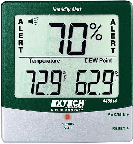 Extech-3780917 445814 Big Digit Thermohygrometer with Dew Point Point and Alarm