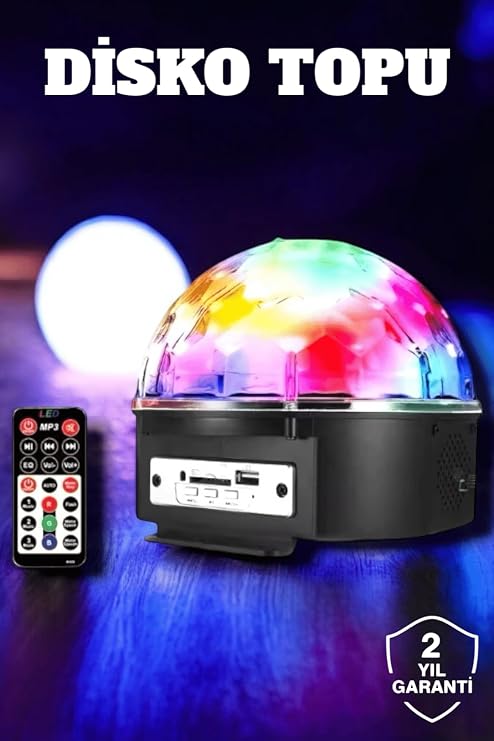 YamanHobi Bluetooth ve Uzaktan Kumandalı Çok Renkli Masaüstü Disko Topu -