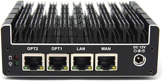 Protectli Vault FW4B - 4 Port Firewall Micro Appliance/Mini PC - Intel Quad Core AES-NI 8GB RAM 120GB mSATA SSD - Compatible with pfSense/OPNsense etc