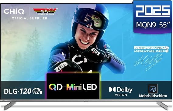 CHiQ M55QN9G 55 Inch 4K Mini LED QLED TV Google TV Dolby Vision