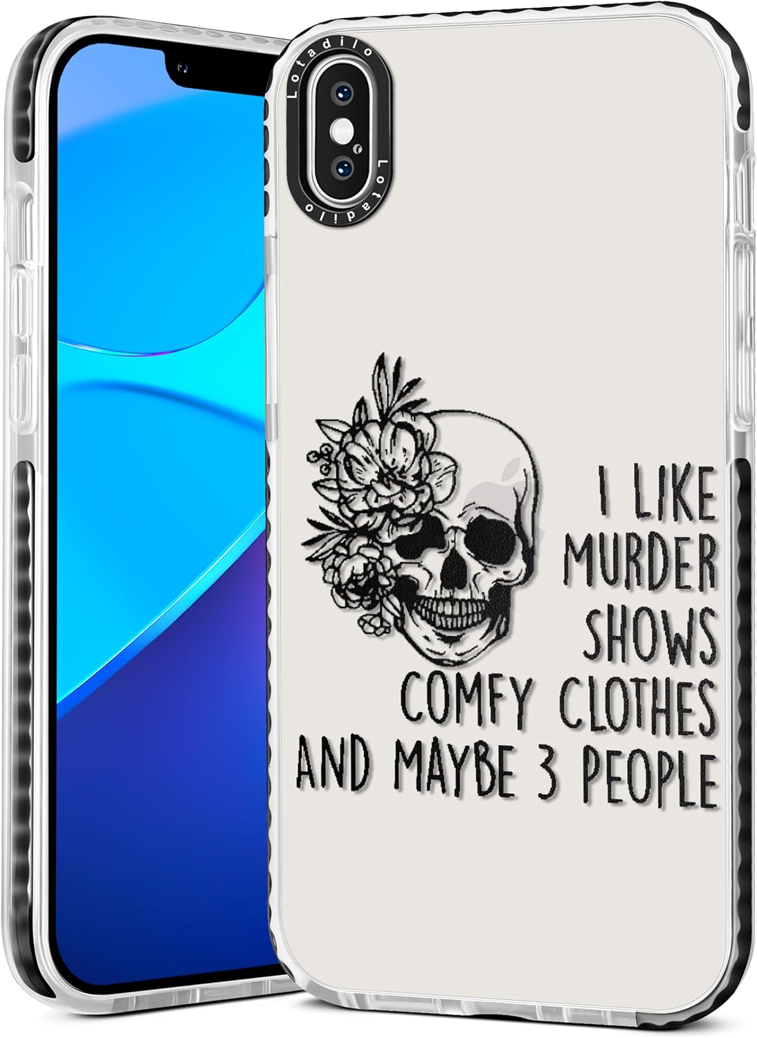 Cute Case for iPhone Xs Max - for Women Girls Kawaii Funny Design Fun Aesthetic Skull Fashion Girly for Teens Pattern TPU Bumper Phone Covers for iPhone Xs Max Phone Case