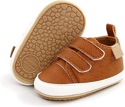 Baby Boys Girls Shoes Non-Slip Rubber Sole High-Top PU Leather Sneakers Infant First Walking Shoes Toddler Crib Shoes Newborn Loafers Flats.
