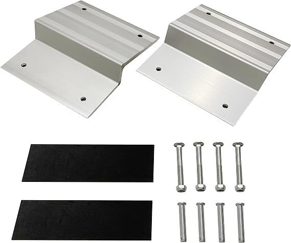 MaxxHaul Aluminum Ramp Top Kit 2 Pack Turns 2x8 Boards into Utility Loading Ramps 1400 lb Capacity with NonSkid Surface and Tailgate Protective Pads (80439)