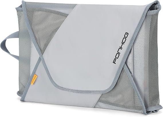 Ponhog Garment Folder - Original Garment Packing Folder Premium Travel Garment Bag Foldable Clothes Shirt Bags Luggage Accessory with Wrinkle-Free Folding Board and Compression Wings Grey