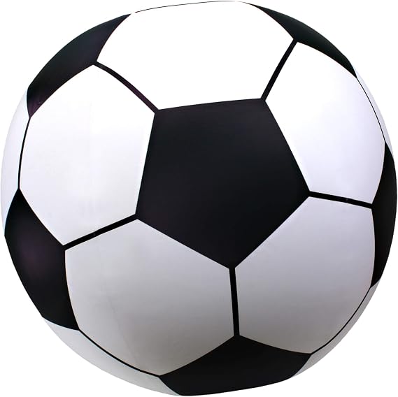 GoFloats Giant Inflatable Soccer Ball - Made from Premium Raft Grade Vinyl, Black & White 2.5 ft