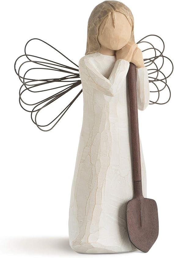 Willow Tree Angel of the Garden Figure, Hand-Painted, Shelf Decor | Hand-Painted Angel Figurine, Celebrating Friendship, Nature and Everyday Blessings, Sculpted by Artist Susan Lordi
