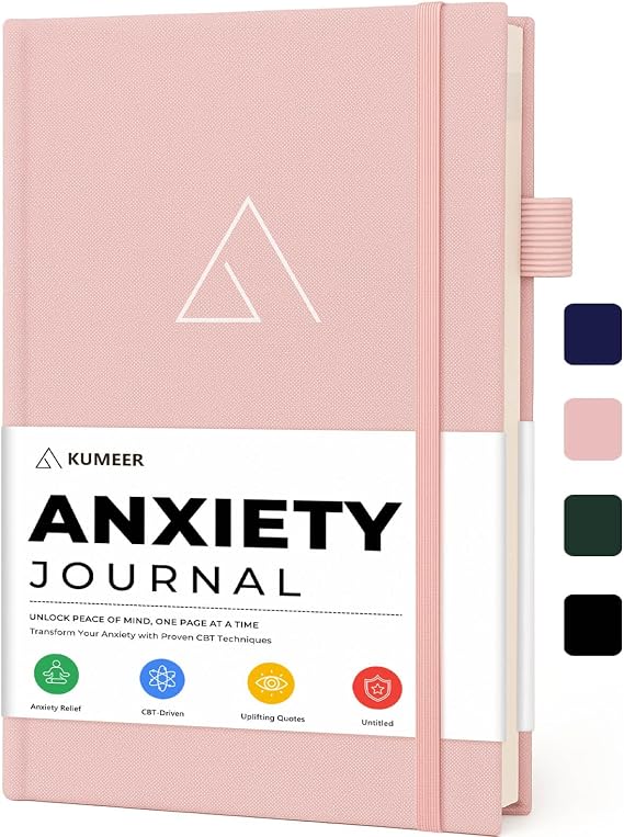 Guided Anxiety Journal for Women & Men Cognitive Behavioral Therapy (CBT) Journal with Repetitive Mindfulness Prompts, Anti-Anxiety Techniques, Overthinking & Brain Dump Journals for Mental Health & Wellness