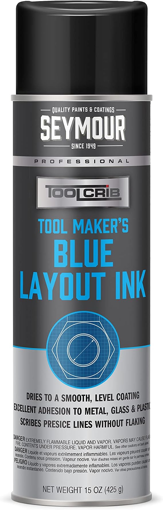 Seymour 620-1558 Toolmaker's Blue Layout Ink, Scribing Coating, 15 oz