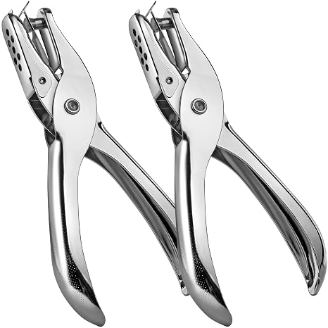 Decymis 2 Pcs Small Single Hole Punch, 1/4 Inch Hole Puncher for Crafts