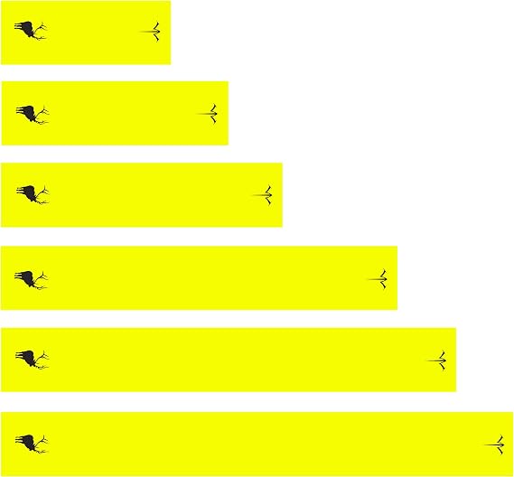 White Water Archery Solid Yellow Fluorescent Neon Elk Silhouette Arrow Wraps Choose Length Width