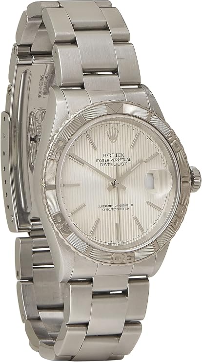 Pre-Loved Stainless Steel & 18K White Gold Datejust Turn-O-Graph 16264 36mm, Beige