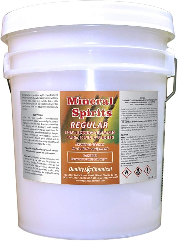 Quality Chemical Mineral Spirits (Odorless) - 5 Gallon Pail - 640 oz (Pack of 1)