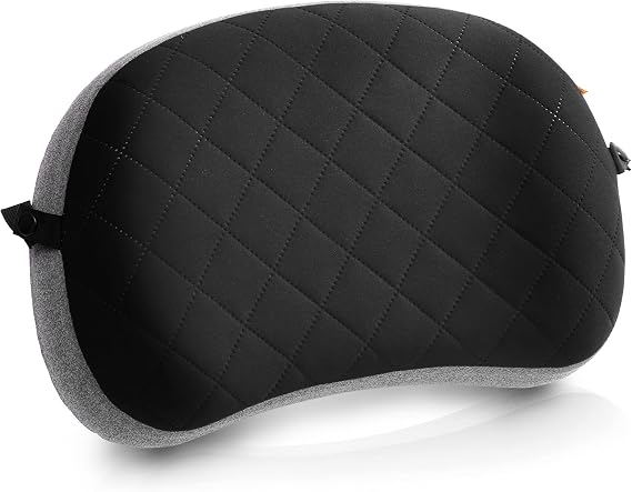TREKOLOGY Lightweight Travel Pillow Compact Inflatable Camping Pillow for Backpacking, Travel, Plane, or Hammock Neck & Lumbar Support, Washable Cover, Two-Way Valve Ultralight Hiking Gear
