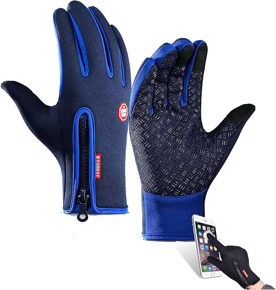 Thermal Touch Screen Winter Gloves, Ultimate Waterproof & Windproof Thermal Non-Slip Gloves, Winter Water Resistant Bike Cycling Gloves