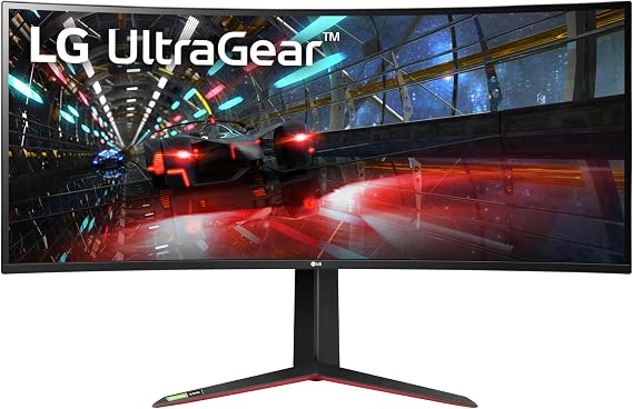 LG UltraGear Monitor 38GN950P - 37.5 inch, 21:9 Ratio, QHD+ Curved, 160Hz (O/C), 1ms (GtG), Nano IPS Display, HDR 600, G-Sync Compatible, AMD FreeSync Premium Pro