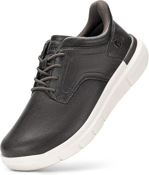 FitVille Men's Wide Slip-On Shoes Casual Dress Walking Shoes Arch Support Oxford Shoes Lightweight Cushioned Business Sneakers