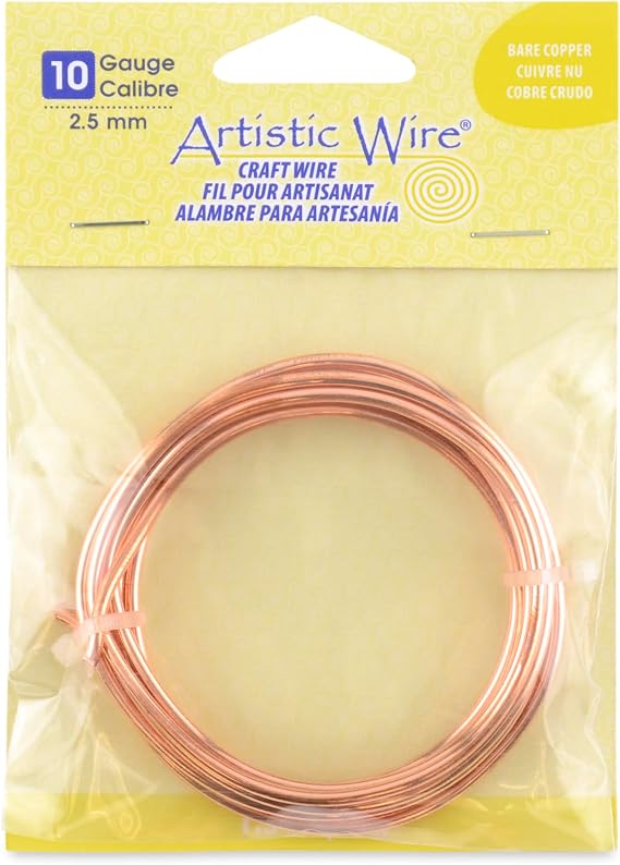 Artistic Wire, 10 Gauge Uncoated Bare Copper Craft Wire, 5 ft