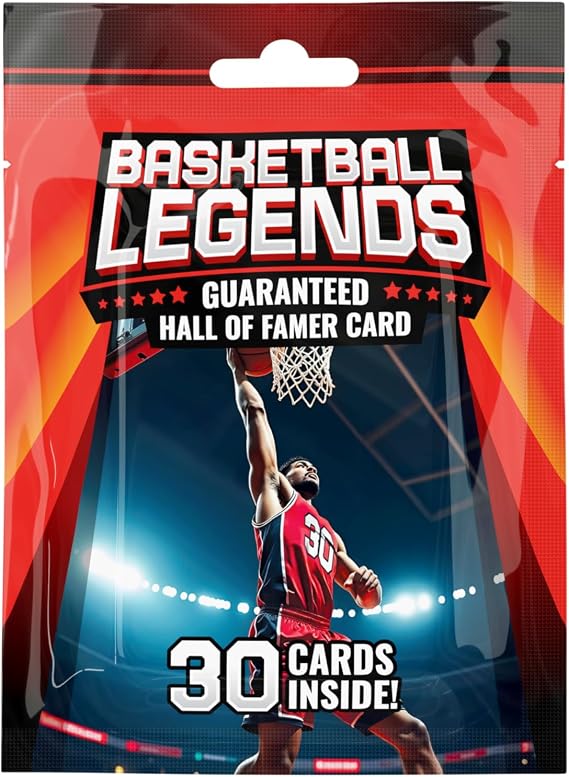 Basketball Legends Pack | 30 Basketball Cards |  Hall of Fame Player Card