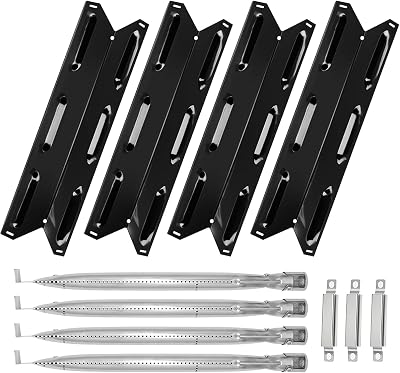 Grill Parts for Kenmore 4 Burner Grill 146.34611410 146.23678310 146.10016510 146.23679310 146.16142210 146.23673310 Heat Plate & Burner Kit for Kenmore Grill Replacement Parts