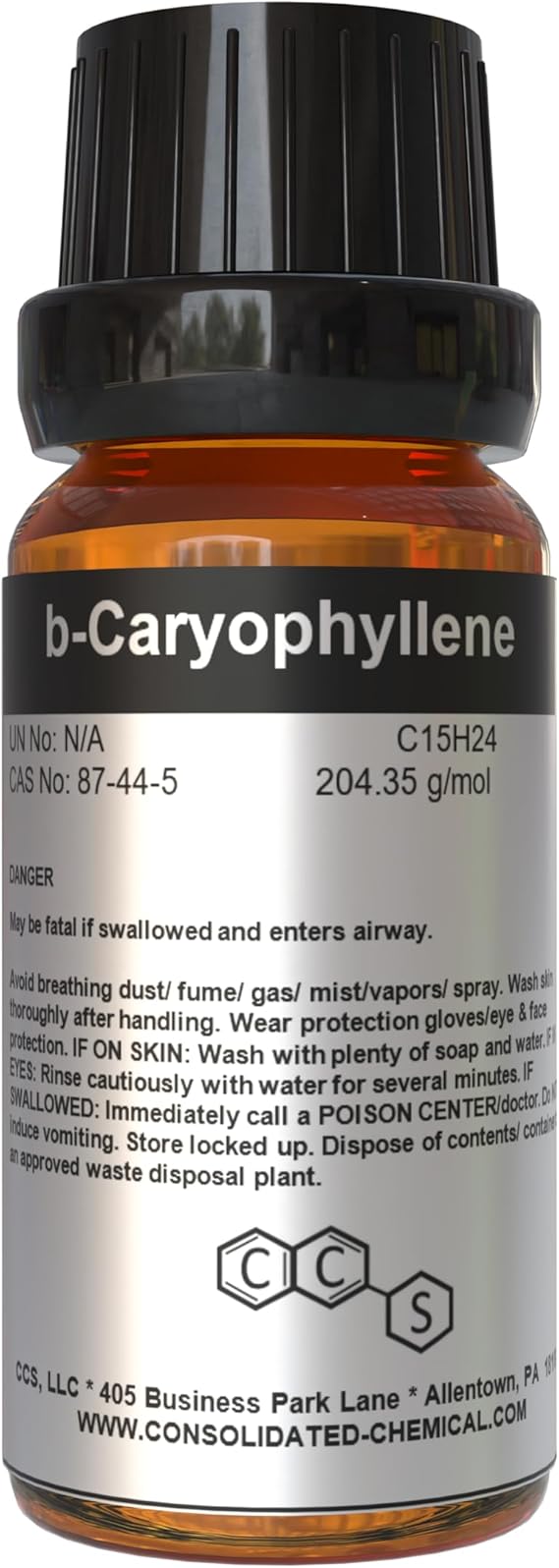 CCS CONSOLIDATED CHEMICAL & SOLVENTS b-Caryophyllene High Purity Aroma Compound 30ml