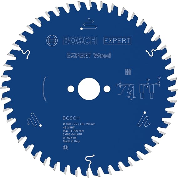 Bosch 2608644016 dairesel testere bıçağı Expert for Wood, Mavi, 2608644018, 0 watts, 0 volts