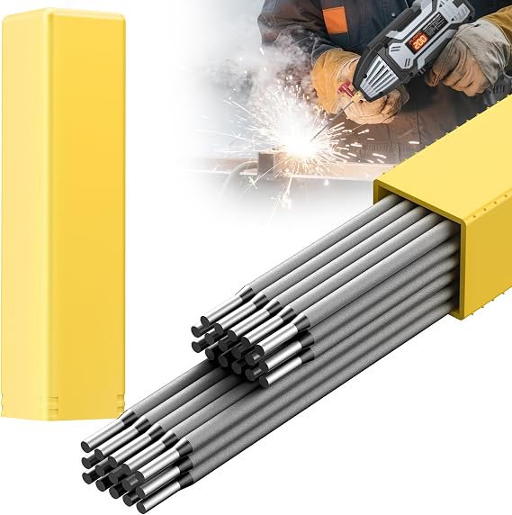 E6013 Welding Rods 1/8": Carbon Steel Stick Electrodes for Stable Arc Welding, Low Spatter, All Position Use on Metal, Repair and DIY Projects (32 PCS)